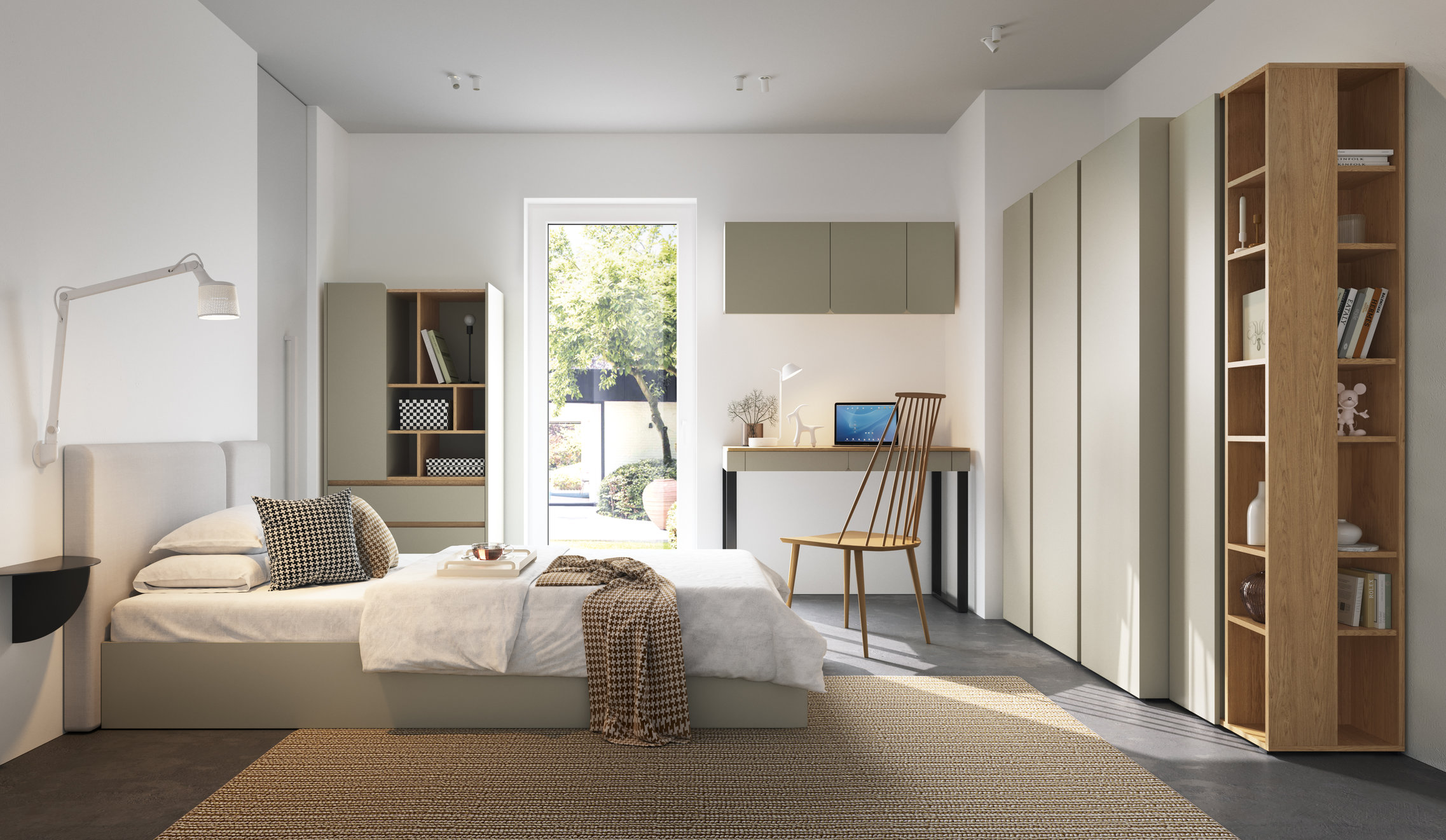 Dětský pokoj Luca 2 Barva korpusu + barva dveří: Eukaliptus / Dub Baltic Dune