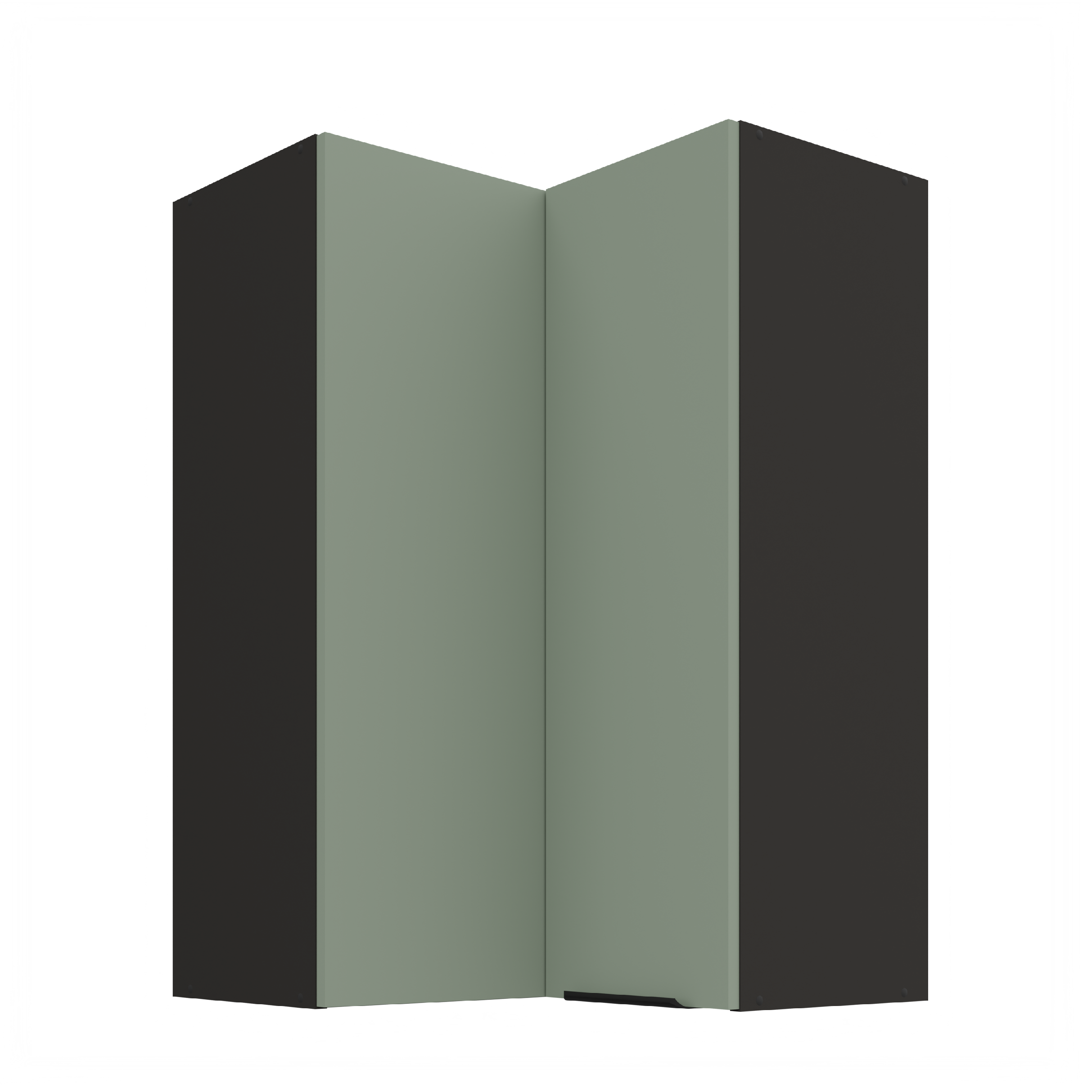 Horní rohová skříňka Aria 60x60 GN-90 2F (90°) Barva korpusu: Černá