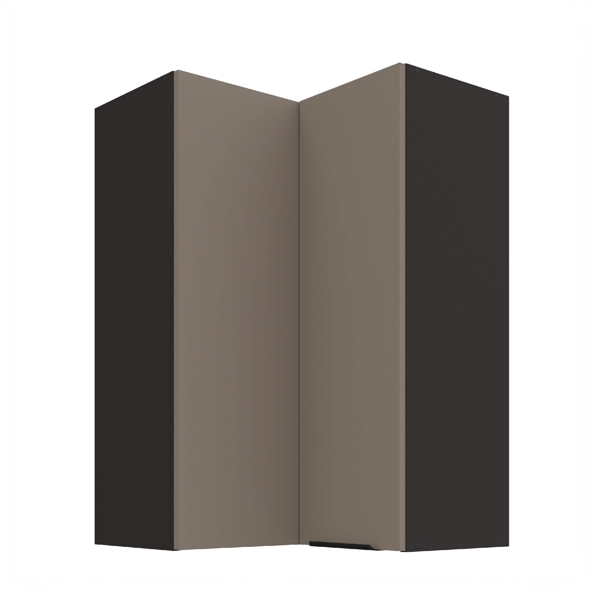 Horní rohová skříňka Aria 60x60 GN-90 2F (90°) Barva korpusu: Černá