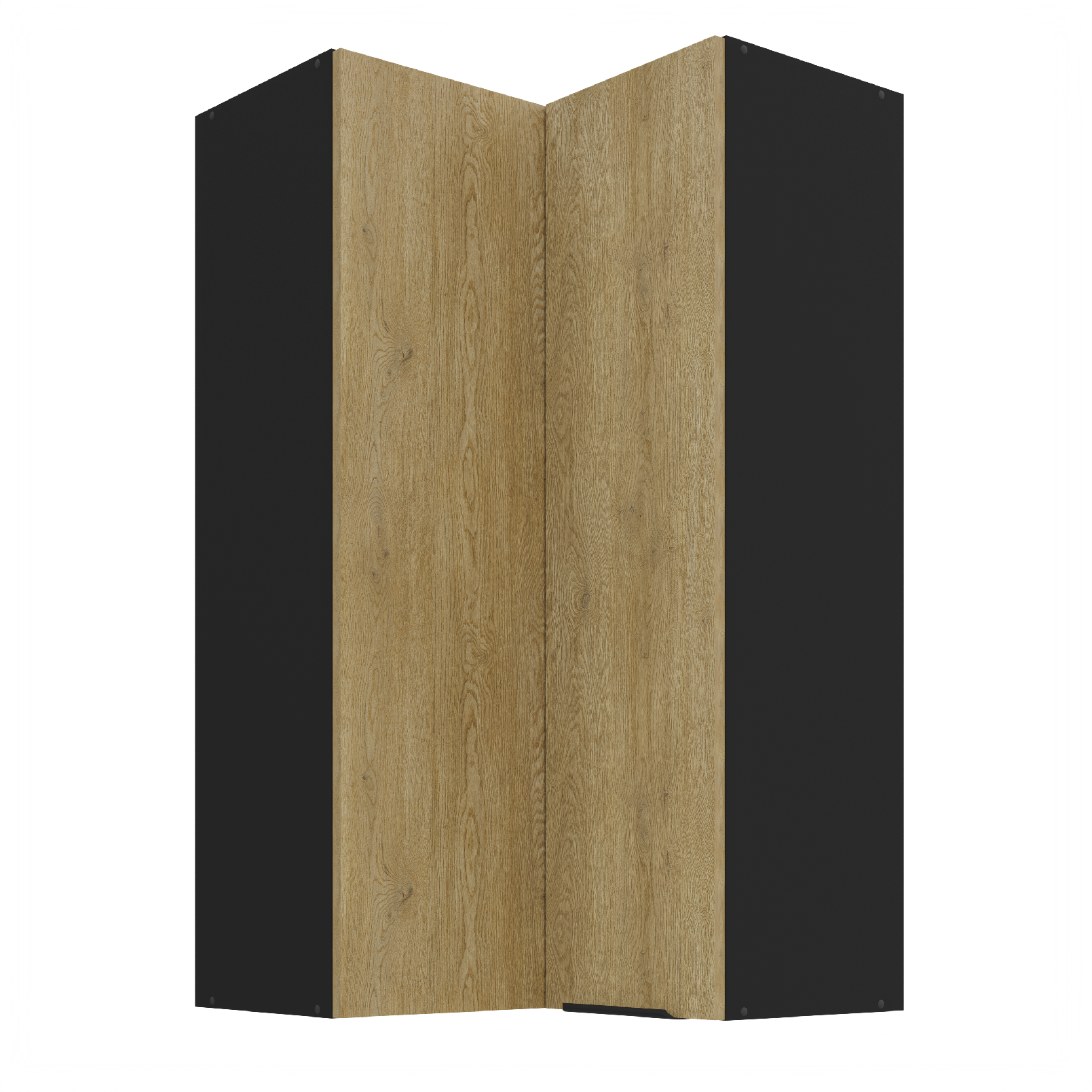 Horní rohová skříňka Cremona 60x60 GN-108 2F (90°) Barva korpusu: Černá