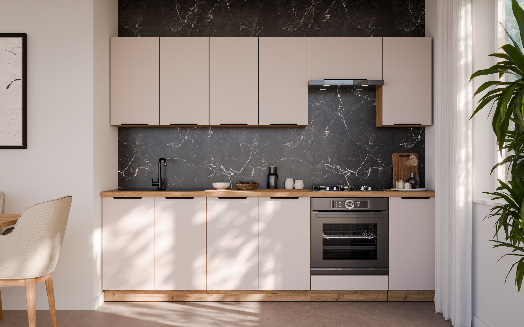 Kuchyňská linka 260 cm Solea 2 Barva korpusu: Dub artisan