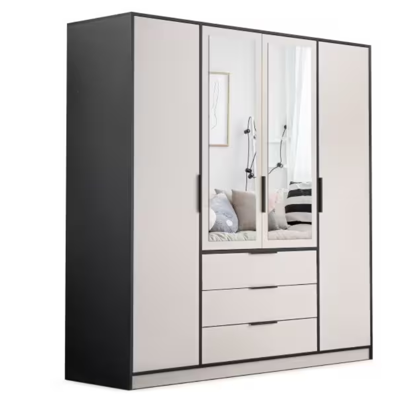 Šatní skříň Lati D4 Barva korpusu: Černá