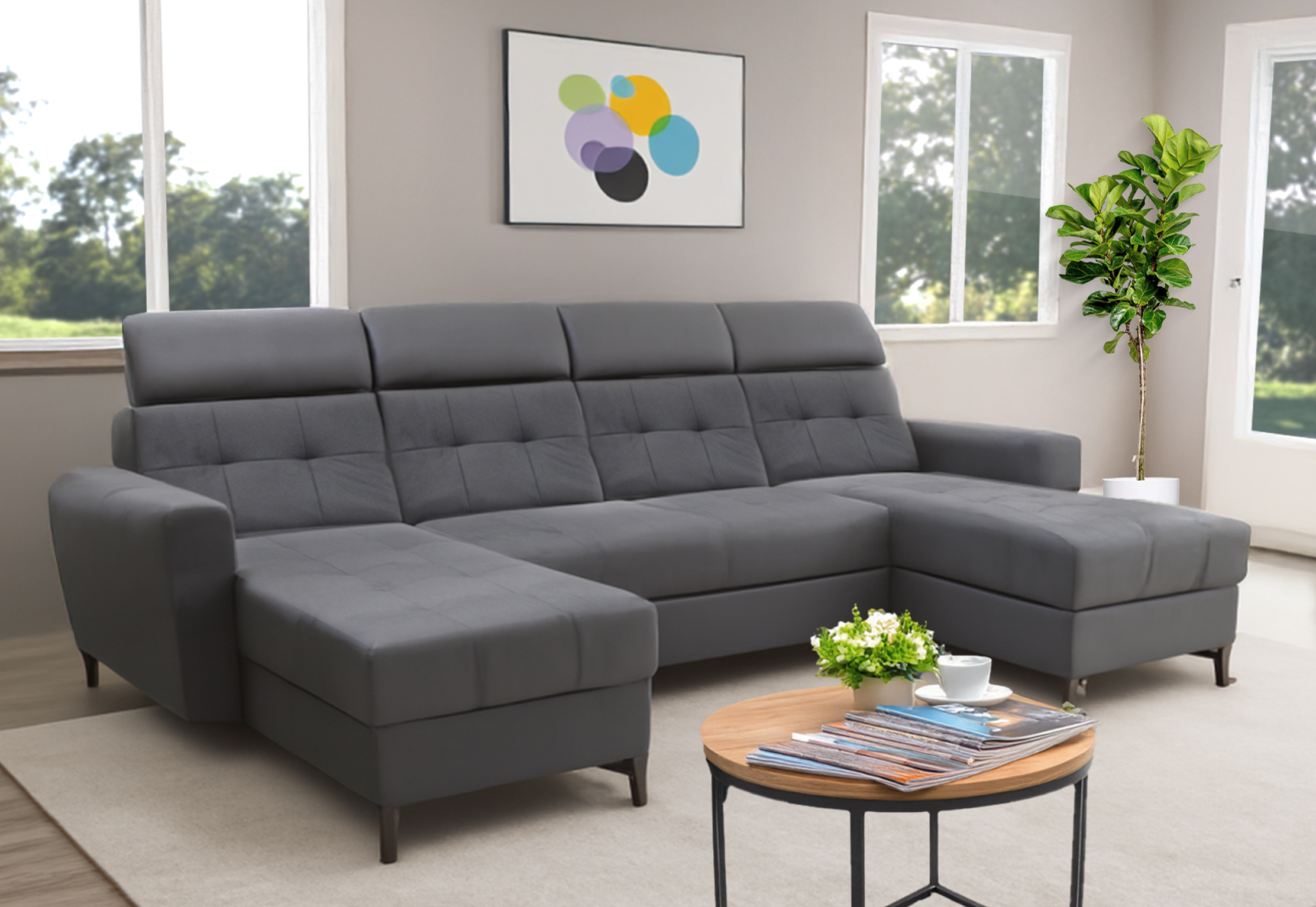 Sedací souprava Lawente Mega - Amon 10 látka: Amon 10