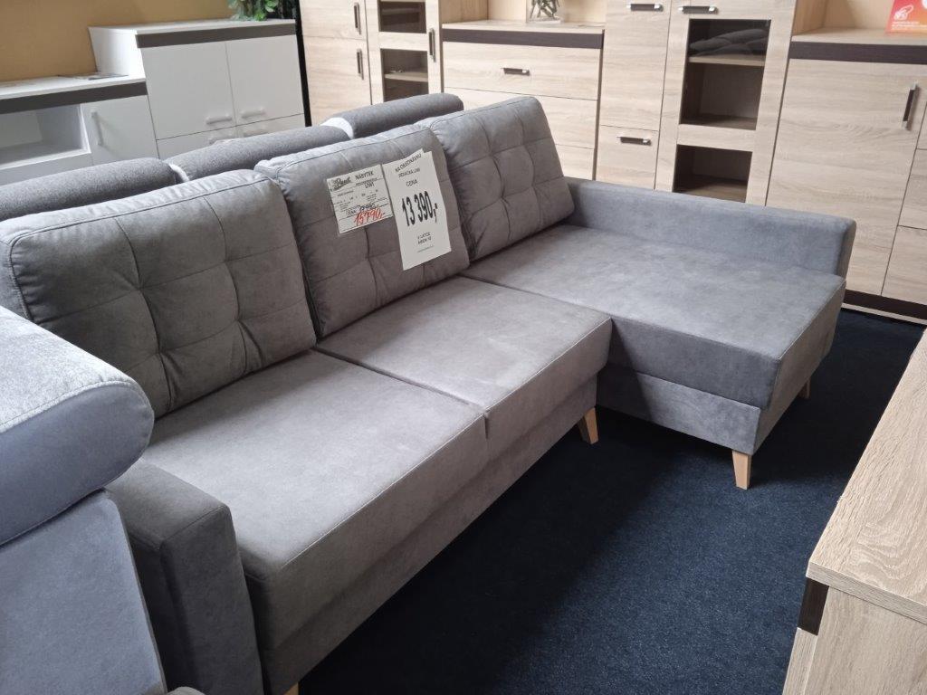 Sedací souprava Liwi - pravá varianta - šedá látka