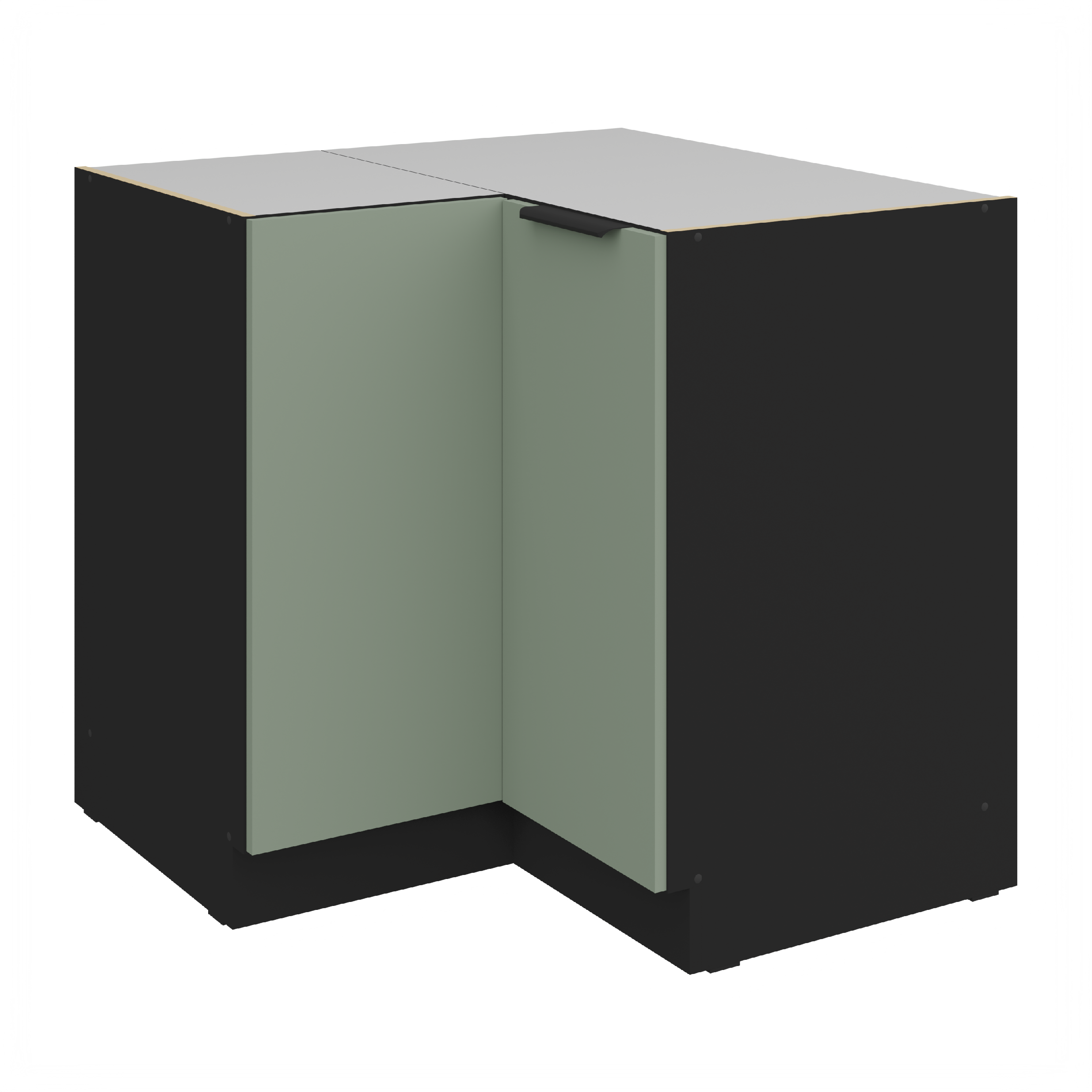 Spodní rohová skříňka Aria 90x90 DN 2F BB Barva korpusu: Černá