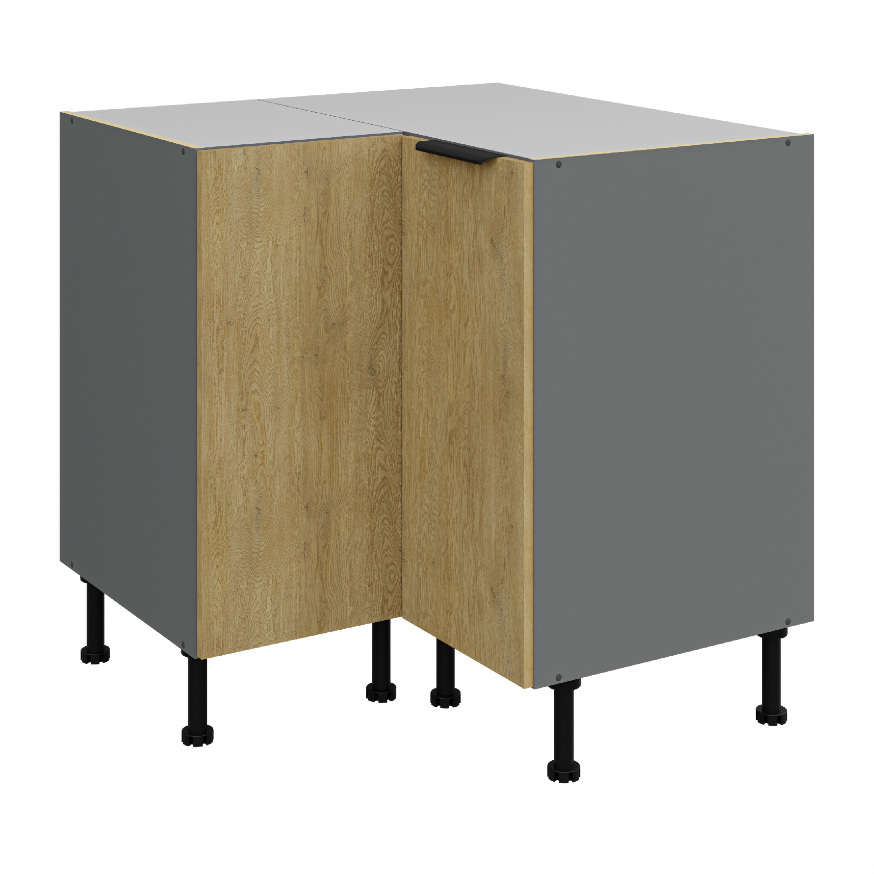 Spodní rohová skříňka Cremona ANT 90x90 DN 2F BB Barva korpusu: Antracit