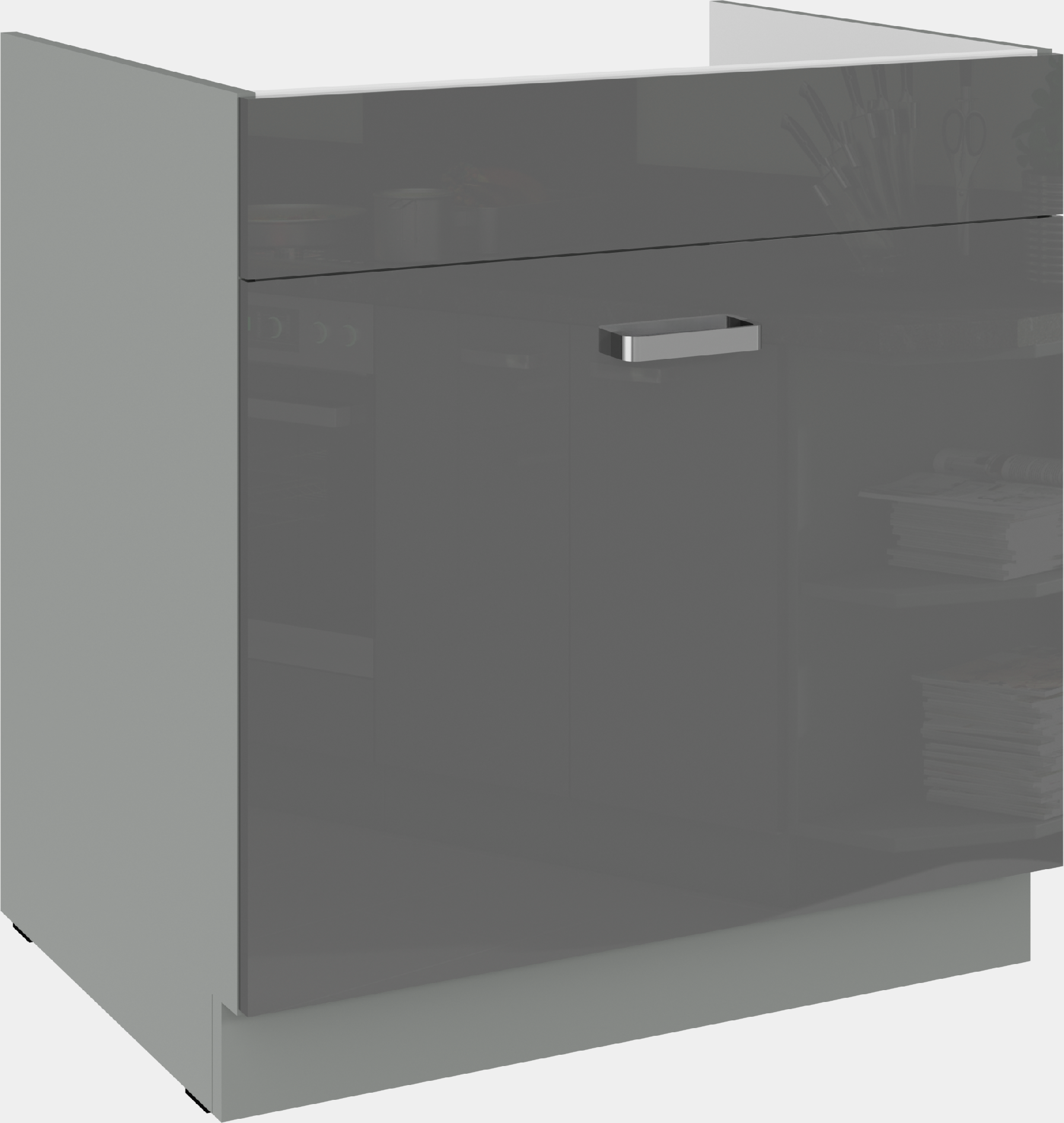 Spodní skříňka 80 ZL 1S BB - Premium Box Barva korpusu: Šedá