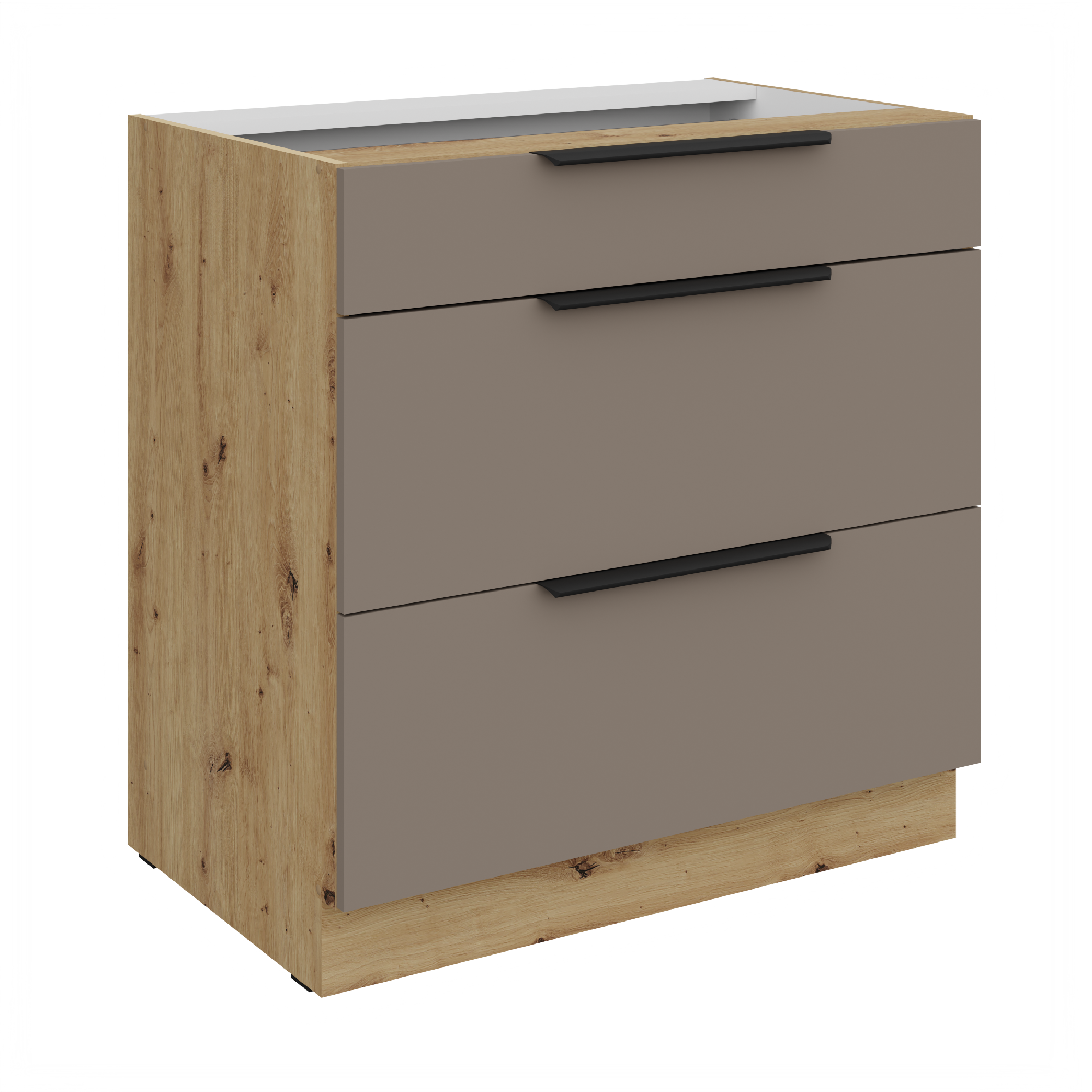 Spodní skříňka Aria 80 D 3S BB - Premium Box Barva korpusu: Dub artisan