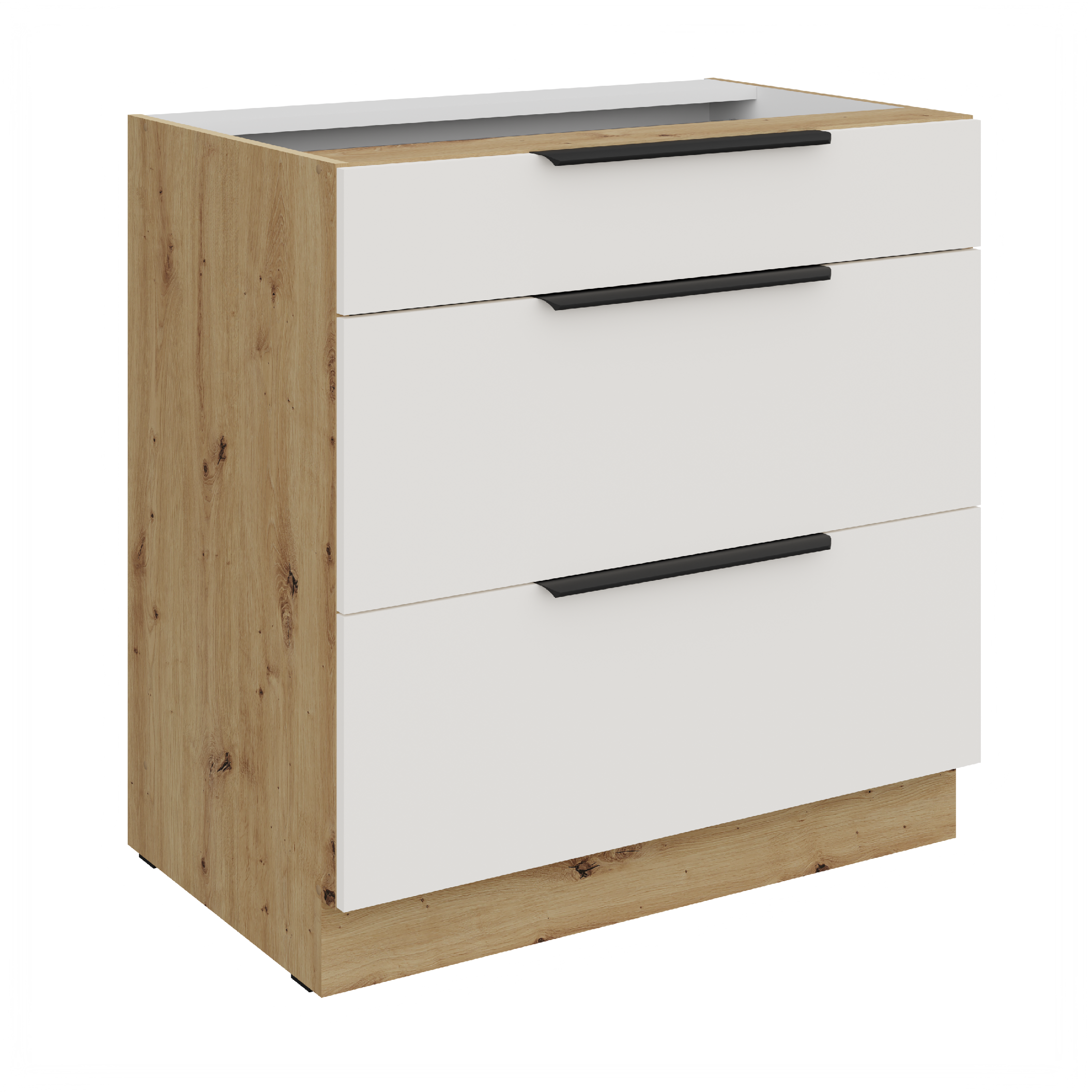 Spodní skříňka Aria 80 D 3S BB - Premium Box Barva korpusu: Dub artisan
