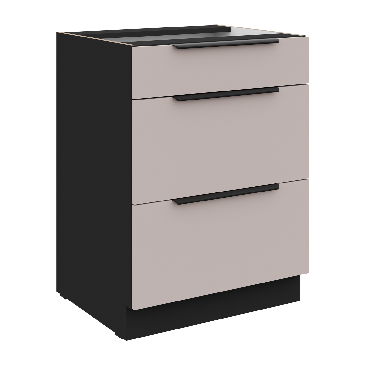 Spodní skříňka Arona 60 D 3S BB - Premium Box Barva korpusu: Černá