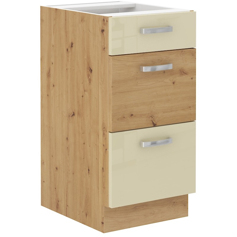 Spodní skříňka Artisan 40 D 3S BB - Premium Box Barva korpusu: Dub artisan