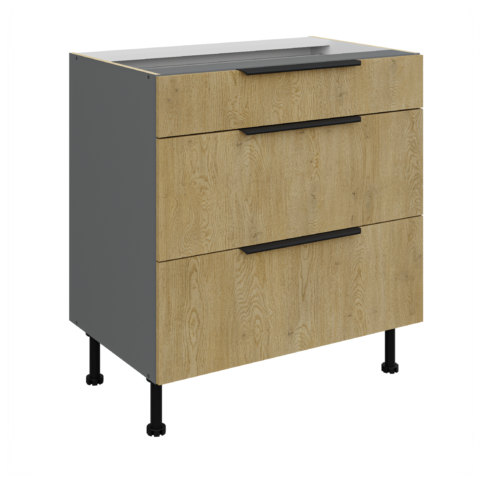 Spodní skříňka Cremona ANT 80 D 3S BB - Premium Box Barva korpusu: Antracit