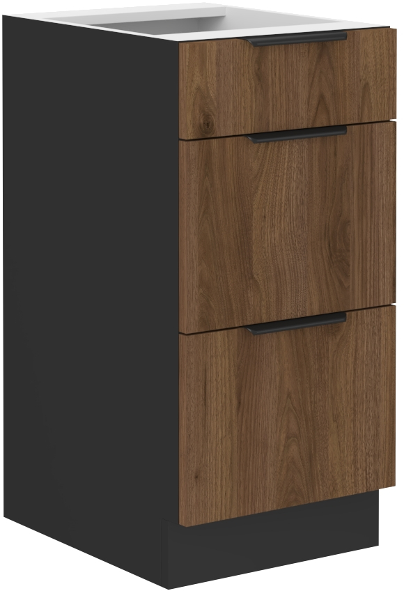 Spodní skříňka Monza 40 D 3S BB - Premium Box Barva korpusu: Černá