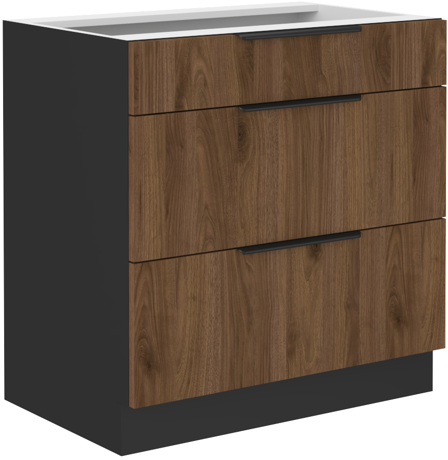 Spodní skříňka Monza 80 D 3S BB - Premium Box Barva korpusu: Černá