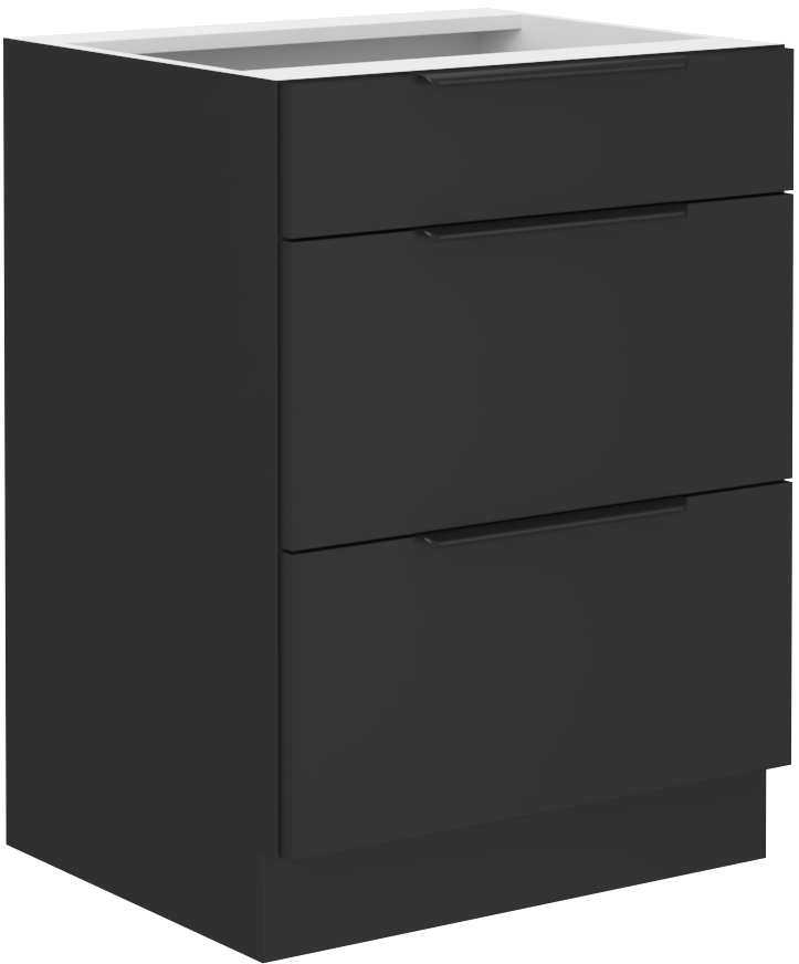 Spodní skříňka Siena 60 D 3S BB - Premium Box Barva korpusu: Černá