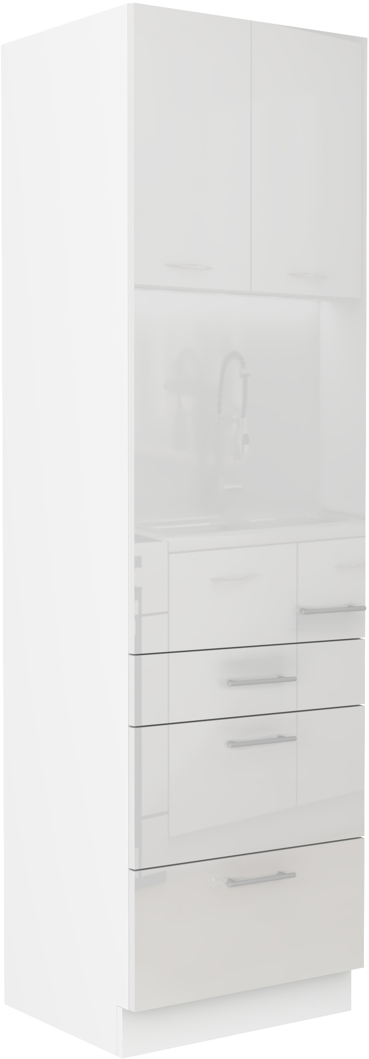 Vysoká potravinová skříňka Lara 60 DKS-210 3S 1F - Premium Box Barva korpusu: Bílá