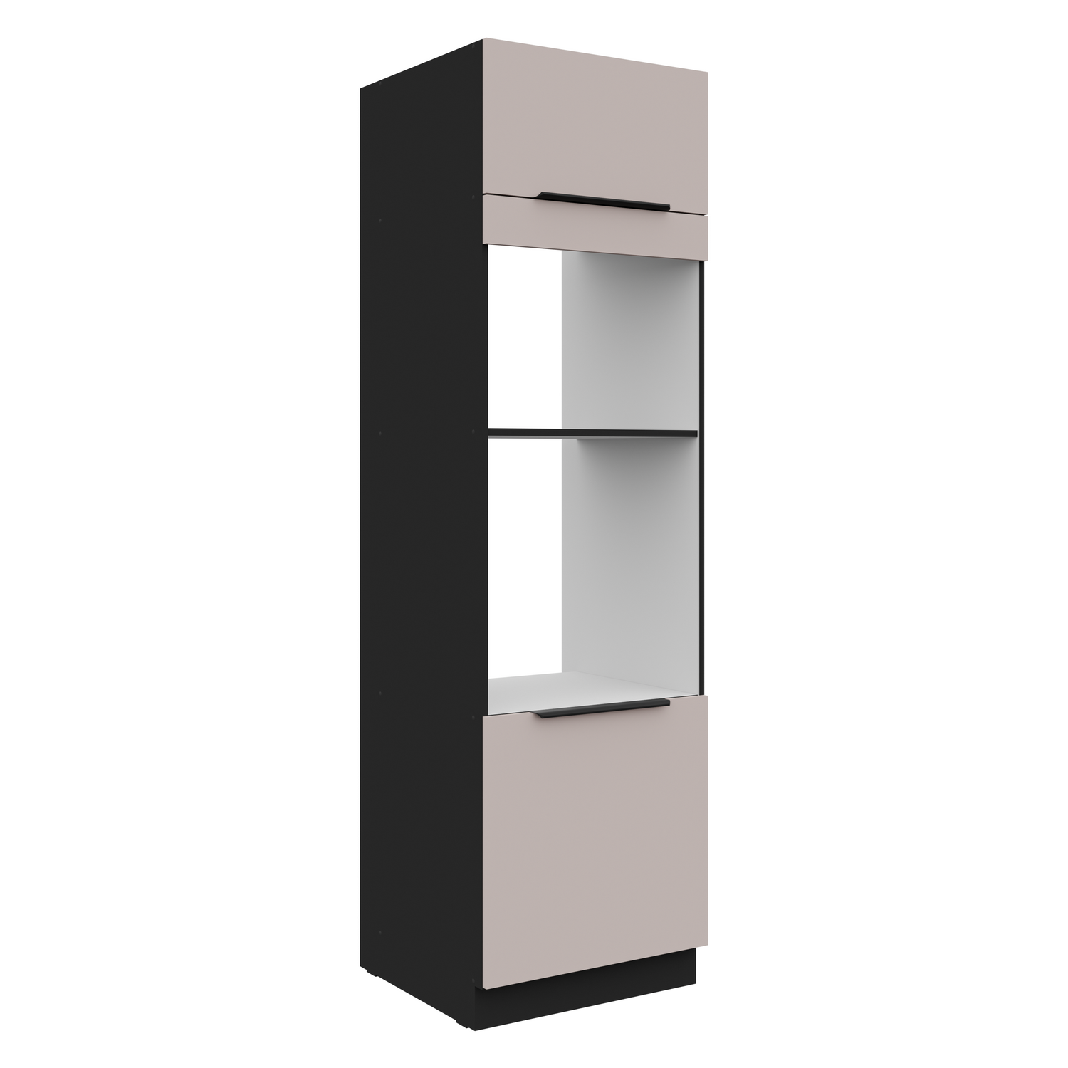 Vysoká skříňka pro vestavnou a mikrovlnou troubu Arona 60 DPM-210 2F Barva korpusu: Černá