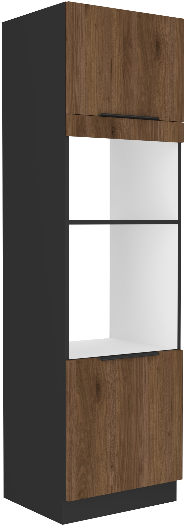 Vysoká skříňka pro vestavnou a mikrovlnou troubu Monza 60 DPM-210 2F Barva korpusu: Černá