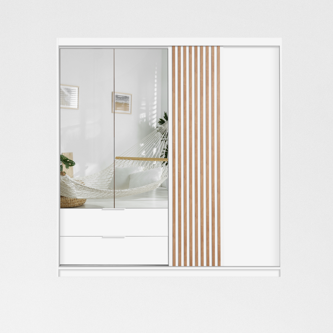 Šatní skříň Majorka Barva korpusu: Bílá