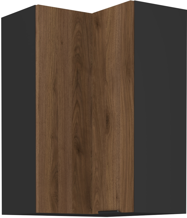 Horní rohová skříňka Monza 60x60 GN-90 2F (90°) Barva korpusu: Černá