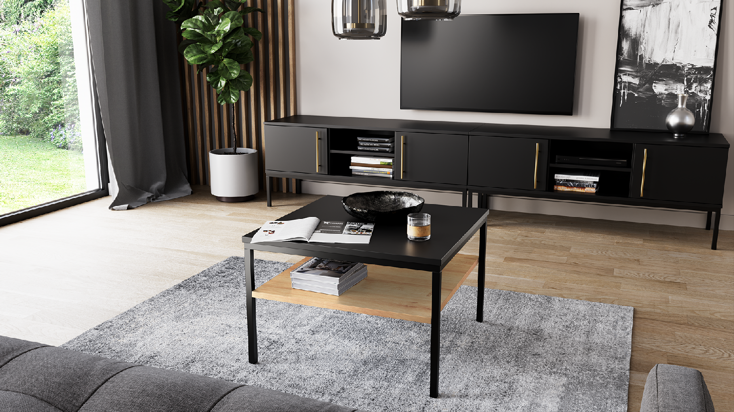 Konferenční stolek Lanzzi Barva desky: Dub Artisan