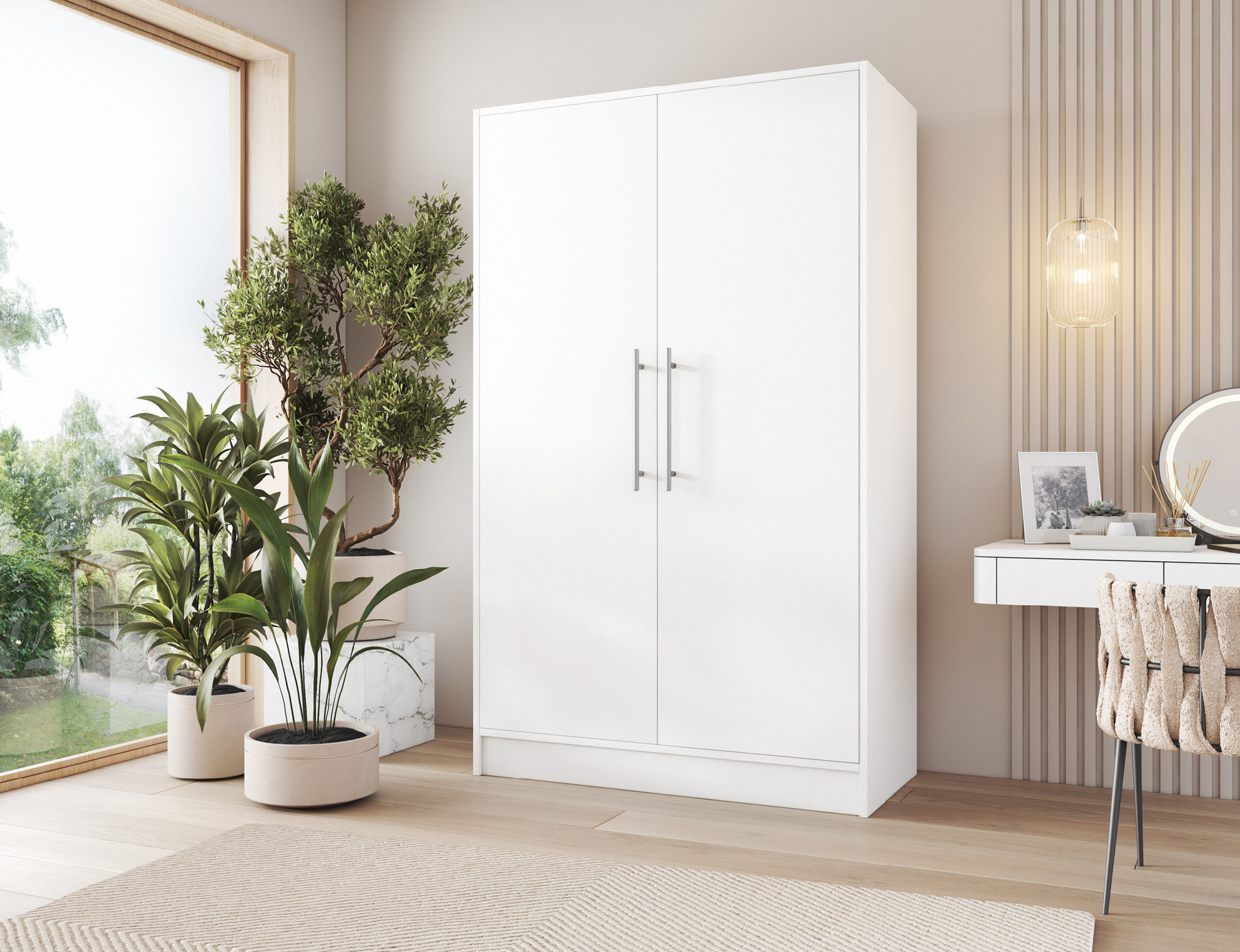 Šatní skříň Alarica Barva korpusu: Bílá