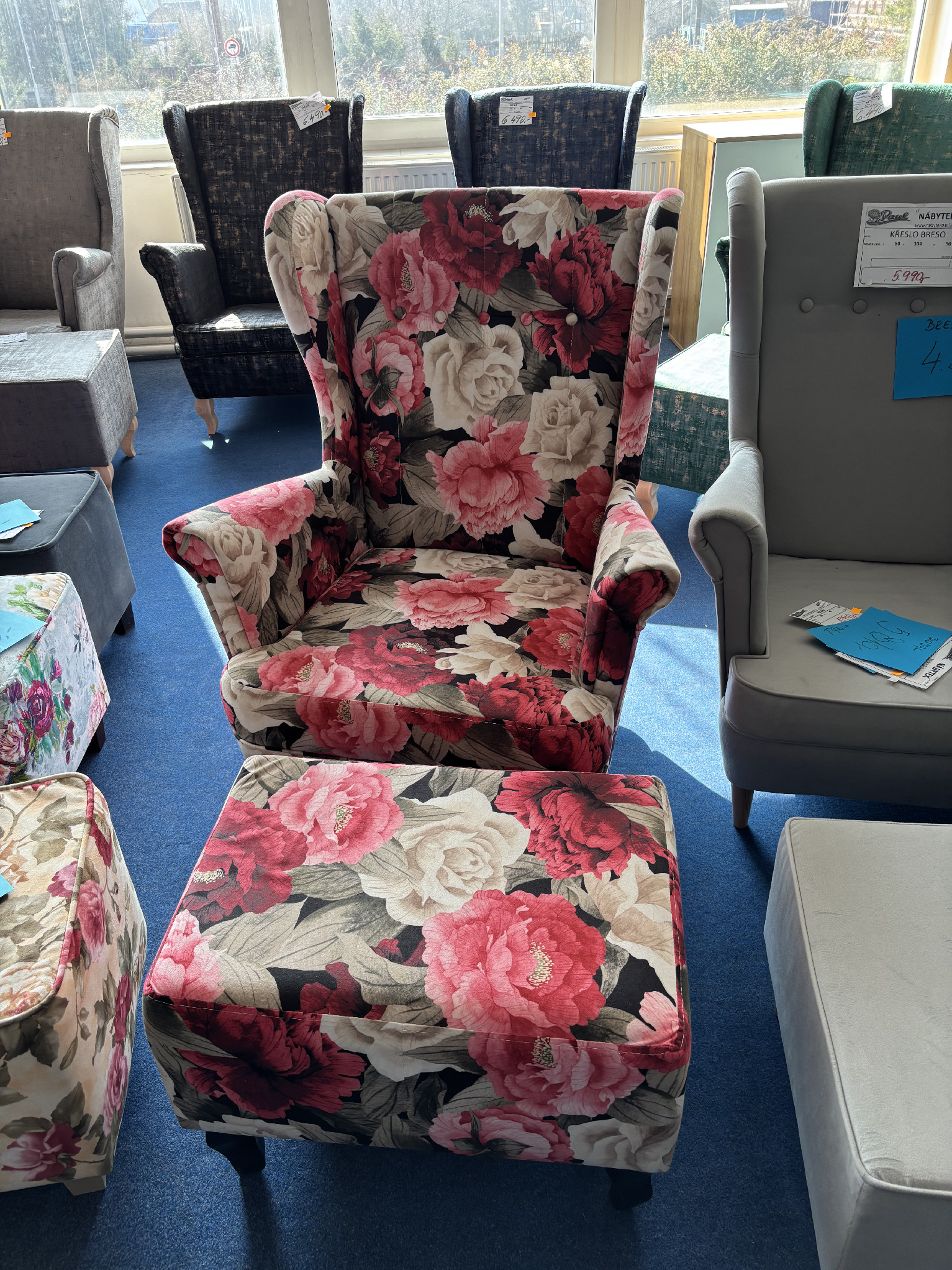 Křeslo Rojal s taburetem - Flauer 1