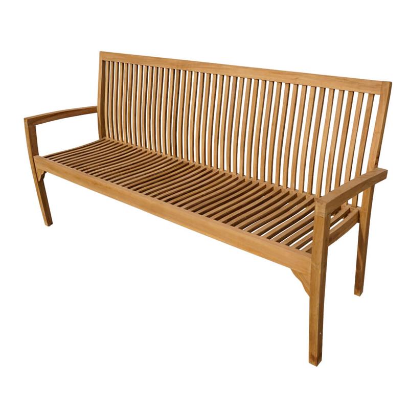 Lavice pevná 3-místná stohov.RIVIERA teak natural (FSC100%)