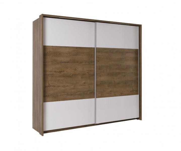 Šatní skříň Latika Barva korpusu: dub burgundský/bílá