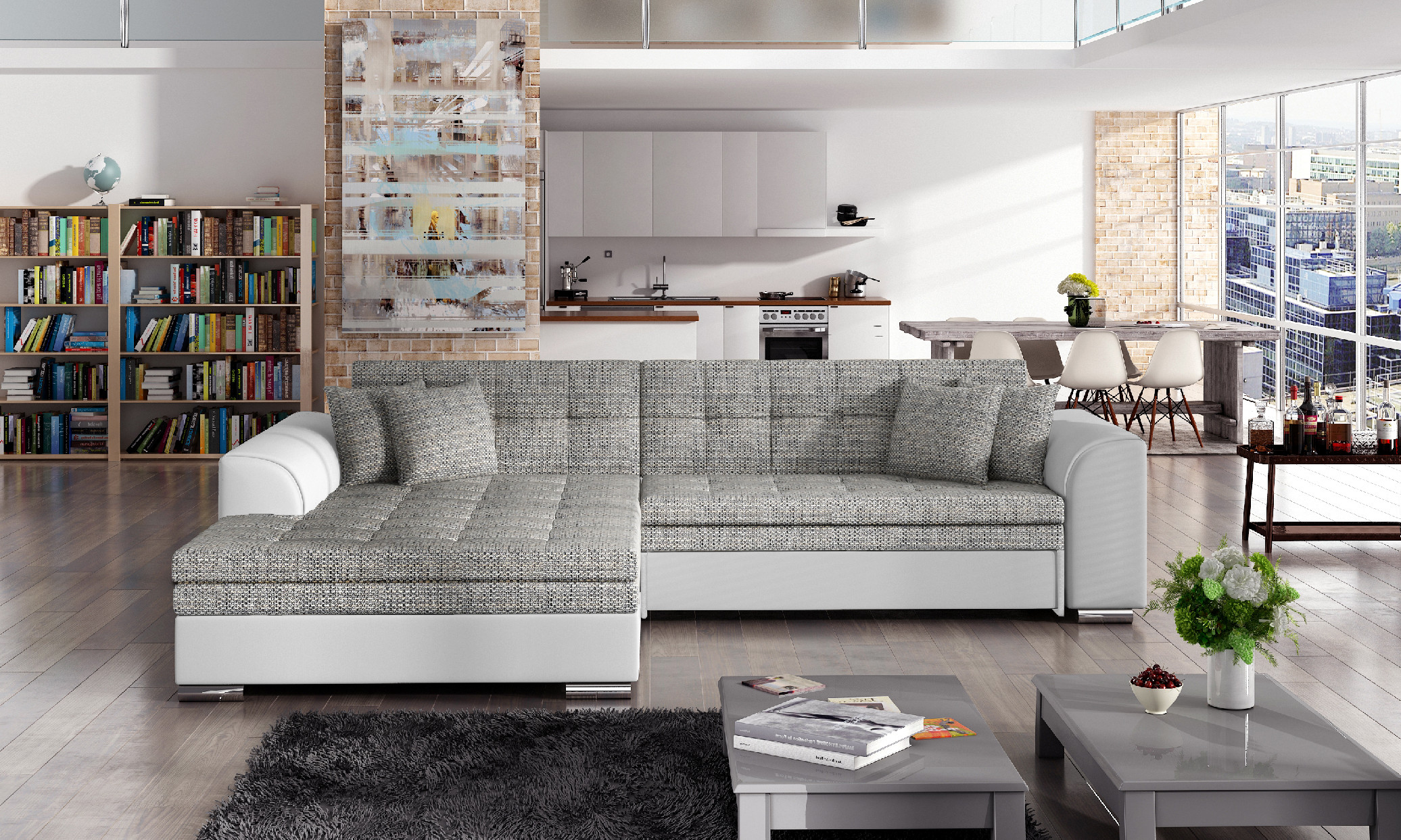 Sedací souprava Sorento - Berlin 1/ Soft 17 Provedení: Levá varianta